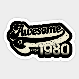 40th birthday gifts for men and women 1980 gift 40 years old Sticker